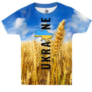 Детская 3D футболка Ukraine (поле пшеницы)