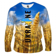 Чоловічий 3D лонгслів Ukraine (поле пшениці)