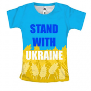 Женская 3D футболка Stand With Ukraine (2)