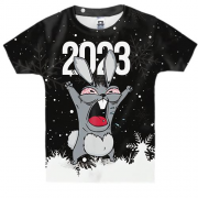 Дитяча 3D футболка з кроликом 2023