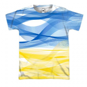 3D футболка Українськи хвилі
