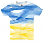Детская 3D футболка Украинские волны