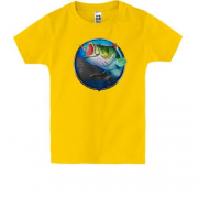 Детская футболка с рыбой на крючке