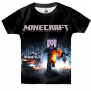 Детская 3D футболка "Minecraft x Battlefield"
