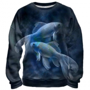 3D свитшот со знаком зодиака - Рыбы