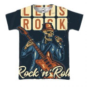 3D футболка Lets rock soul