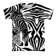 3D футболка "Абстракция из зебр"