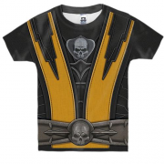 Детская 3D футболка "Мортал Комбат: костюм Скорпиона"