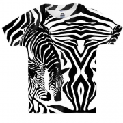 Детская 3D футболка "Абстракция из зебр"