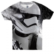 Детская 3D футболка "Star Wars" черно-белая