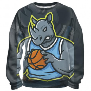3D свитшот Basketball носорог