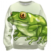 3D світшот із зеленою жабою
