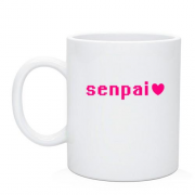Чашка с надписью "Senpai"