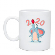 Чашка с новогодней крысой (2020)