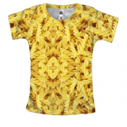 Женская 3D футболка с макаронами