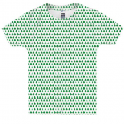 Детская 3D футболка с зелеными ёлочками