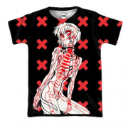 3D футболка Аянами Рей, X-ray - Evangelion