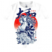 Детская 3D футболка Ямато, девушка самурай - One Piece