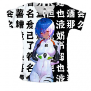 Жіноча 3D футболка Аяанамі Рей - Євангеліон, символи
