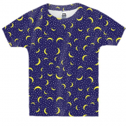 Детская 3D футболка с ночной луной