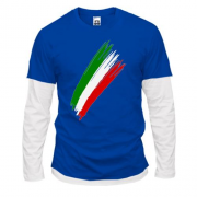 Комбінований лонгслів з кольорами прапора Італії