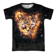 3D футболка з вогненним тигреням