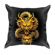 3D подушка Золотой двуглавый дракон