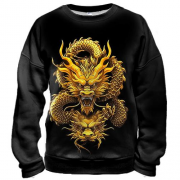 3D свитшот Золотой двуглавый дракон