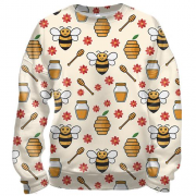 3D світшот з бджолами і медом