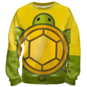 3D свитшот с зеленой черепахой