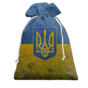 Подарочный мешочек с флагом и гербом Украины