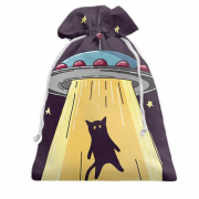 Подарочный мешочек с тарелкой забирающей кота