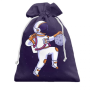 Подарочный мешочек с космонавтом и Луной мячом