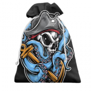 Подарочный мешочек с осьминогом пиратом и якорем