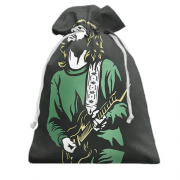 Подарочный мешочек с зеленым гитаристом