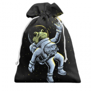Подарочный мешочек с лягушкой космонавтом