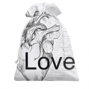 Подарочный мешочек Love heart