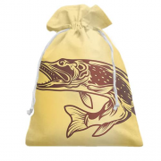 Подарочный мешочек с бронзовой рыбкой