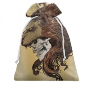 Подарочный мешочек со скелетом и головой льва