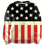 3D свитшот со стилизованным американским флагом