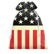 3D Подарочный мешочек со стилизованным американским флагом
