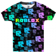 Детская 3D футболка Roblox, rainbow pattern