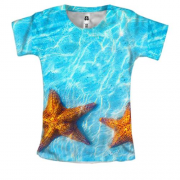 Женская 3D футболка с морской звездой