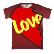 3D футболка с надписью "Love" (Love is)