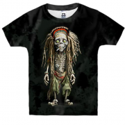 Дитяча 3D футболка Bob Marley скелет (АРТ)