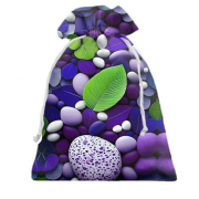 3D Подарочный мешочек с фиолетовой галькой