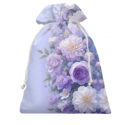 3D Подарочный мешочек с сиреневыми цветами