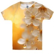 Дитяча 3D футболка з квітами фруктового дерева