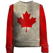 Детский 3D свитшот с флагом Канады