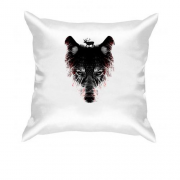 Подушка зі стилізованим вовком